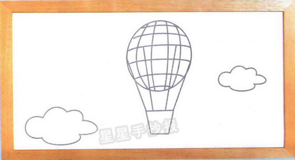 热气球简笔画图片画法