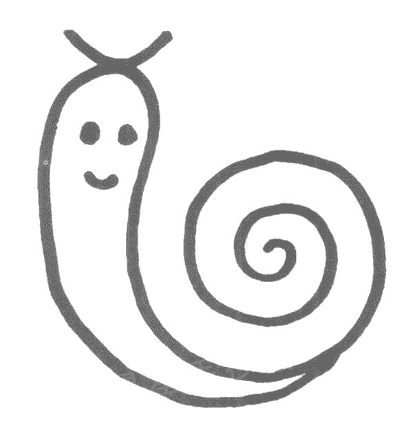 小蜗牛简笔画怎么画图解教程