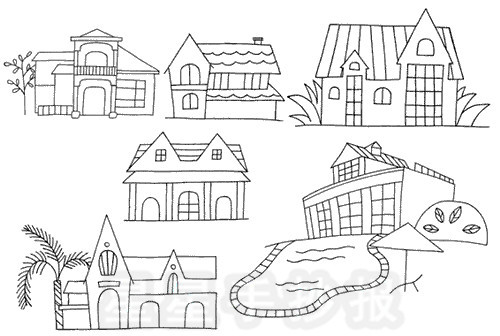 星星报 简笔画 建筑简笔画 >> 正文内容   别墅是在郊区或风景区建造