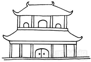 中国古代建筑简笔画