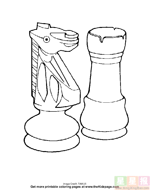 国际象棋子简笔画