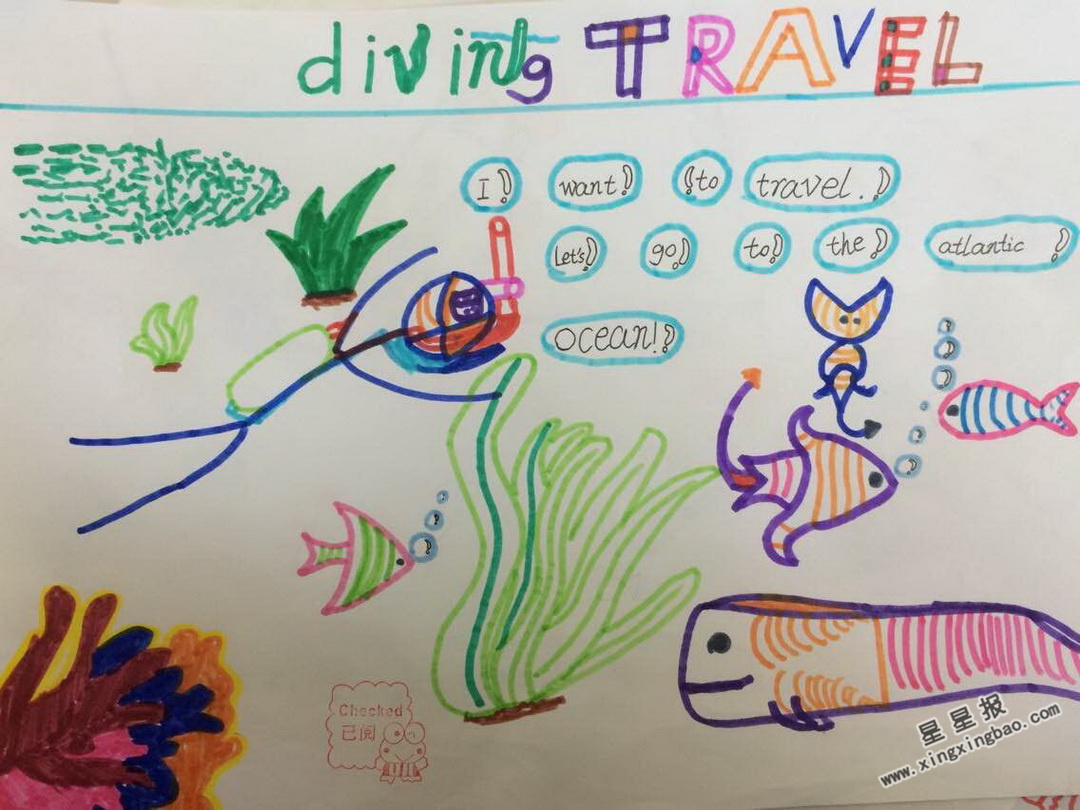 divinig travel英语手抄报资料